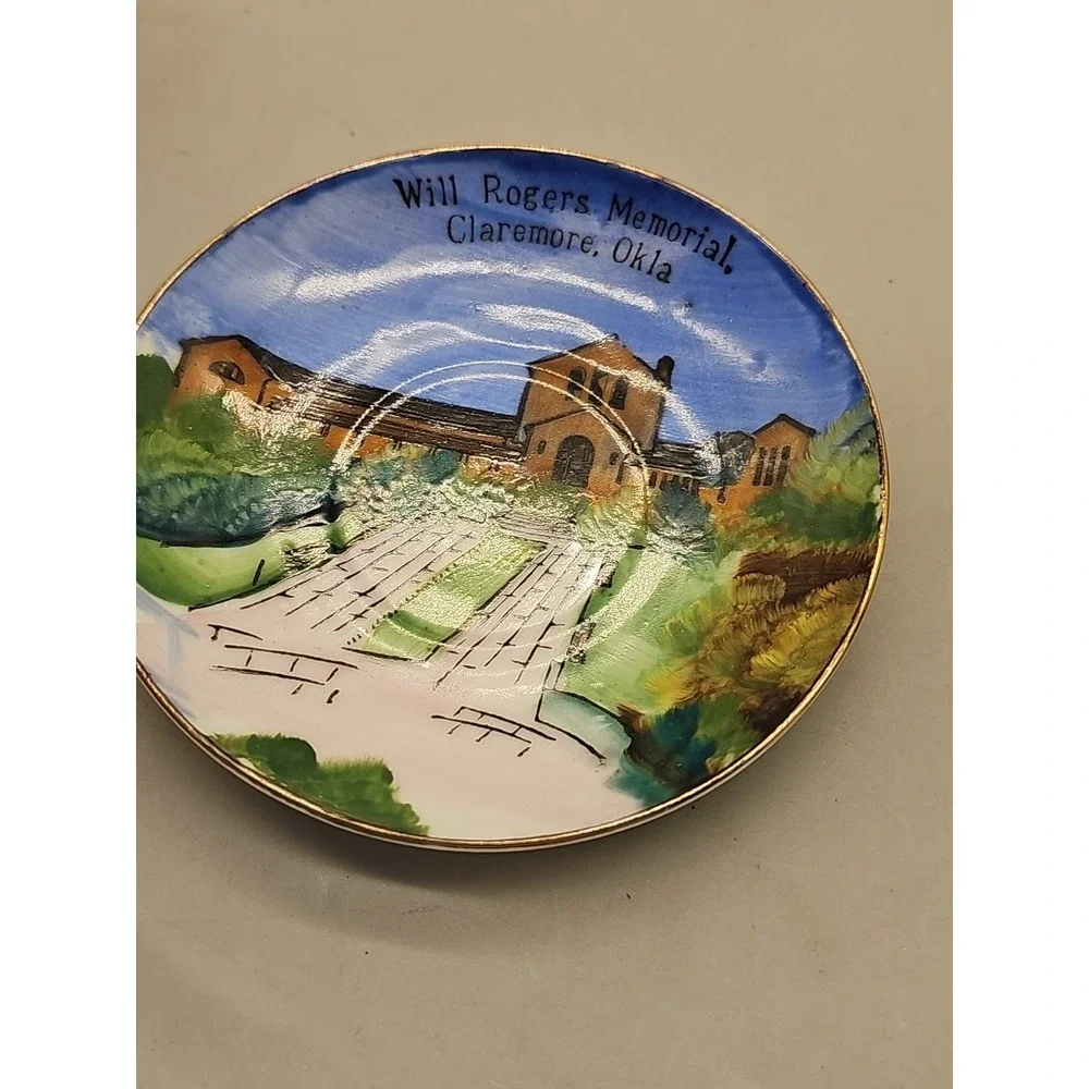 Miniature Mini Tea Cup Saucer Lot Of 3 Souvenir Oklahoma Colorado Smoky Mountain